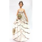 Quinceanera Cake Topper Light-Up Figurine White Mis Quince Cake Anos Decoration